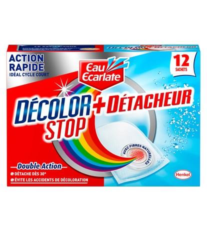 SACHET DOUBLE ACTION DÉCOLOR STOP ET DÉTACHEUR EAU ÉCARLATE