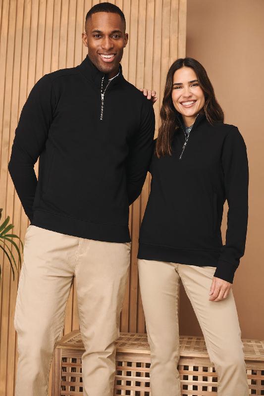 Sweat-shirt col zippé unisexe - Henbury - Réf: H842 - 60% coton régénéré / 40% polyester recyclé_0