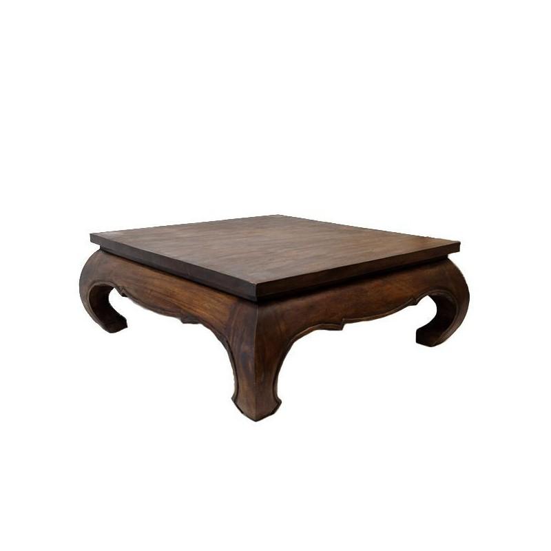 TABLE BASSE OPIUM 100 X 100 CM EN BOIS MASSIF_0