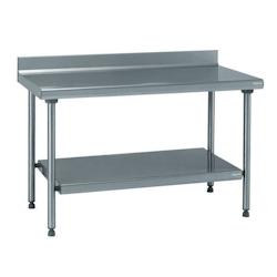 Tournus Equipement Table inox adossée avec étagère 100x70 cm - 822452M_0