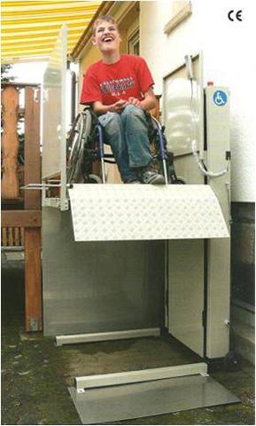 Élévateur mobile Orion pour PMR - intérieur/extérieur - charge utile 225 kg - hauteur 70 à 140 cm_0