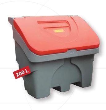 Bac à sel PE 200 litres - 90381 - grande ouverture, insensible au froid et empilable_0