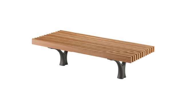 Banquette large - Gamme Idylle - Bois et fonte - Designer Arturo Erbsman - Ref. 100186_0