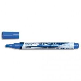 BIC MARQUEUR EFFAÇABLE À SEC VELLEDA POCKET, POINTE OGIVE, ENCRE LIQUIDE BLEUE