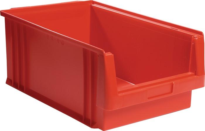 Boîte de rangement à ouverture frontale - PLK L500 x l315 x H200 mm - PP rouge - LA-KA-PE_0