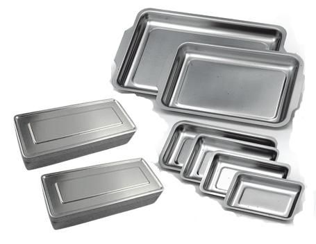 BOÎTES ET PLATEAUX EN ACIER-INOX