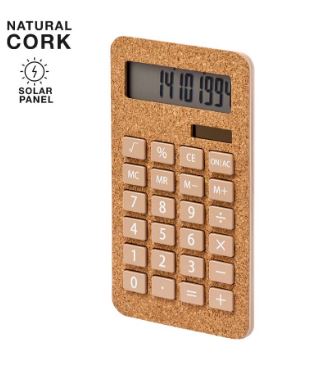 Calculatrice à 10 chiffres en liège - Seste 21070 - Énergie solaire et touches douces_0