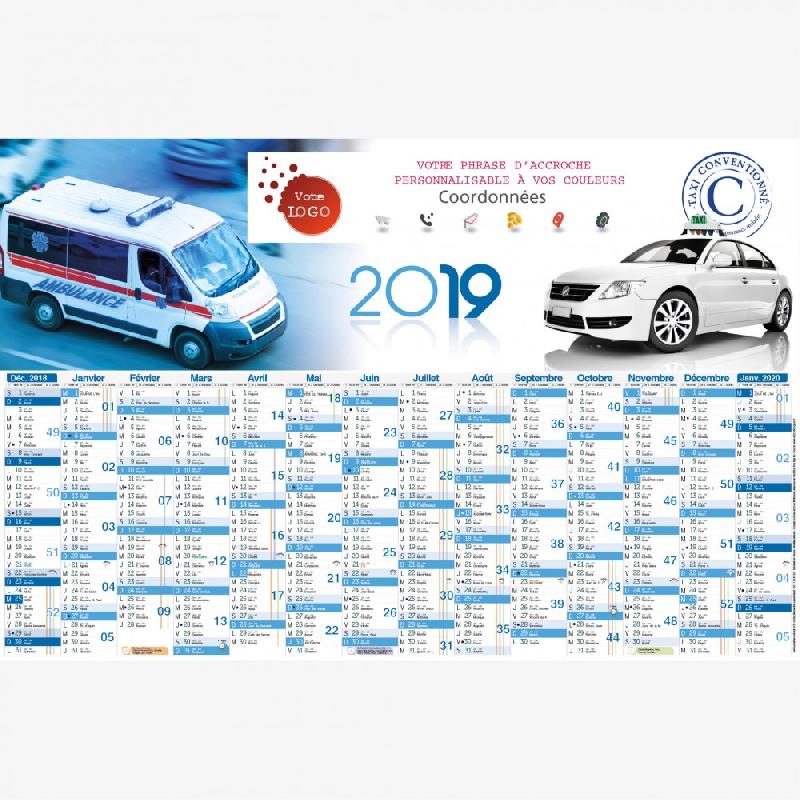 Calendrier taxi ambulance - 66 x 43 cm_0