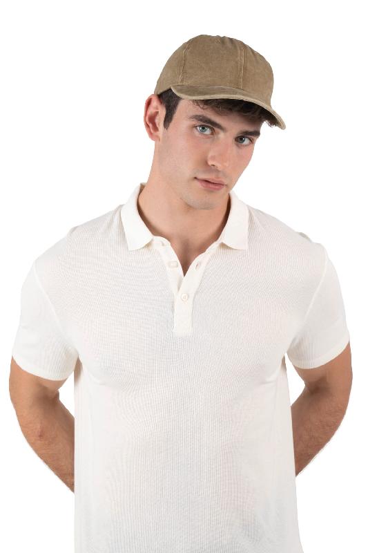 Casquette Vintage - 6 panneaux - Coton brossé épais effet Vintage - Réf: KP165_0