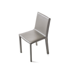 Chaise de restaurant Deva - structure métal, recouverte cuir ou similicuir - Bross, design STUDIO 28_0