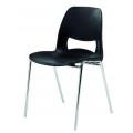 Chaise empilable Carina Design - coque polypropylène - classement au feu M2/M4 - piètement métallique Ø20mm_0