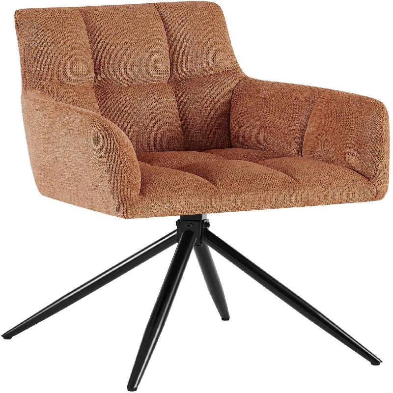 CLP Chaise de salle à manger Jonah Tissu Orange - orange textile 327004_0