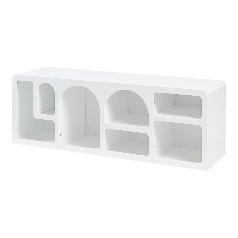 Helloshop26 - Meuble TV support télévision salon étagère Vågå 140 x 40 x 48 cm blanc 03_0010108 - blanc 3000225038229_0