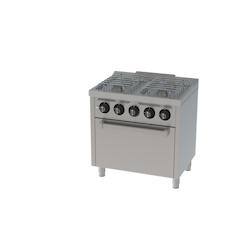 HR FAINCA Fourneau à gaz Série 600 à poser - 2 brûleurs 5,5 kW - 400x600x335 - Acier inoxydable 18/10 - CB2F600S_0
