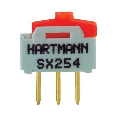 INTERRUPTEUR À GLISSIÈRE HARTMANN SLIDEHART TYP SX254 12 V/DC 0.5 A 1 X ON/ON 1 PC(S)