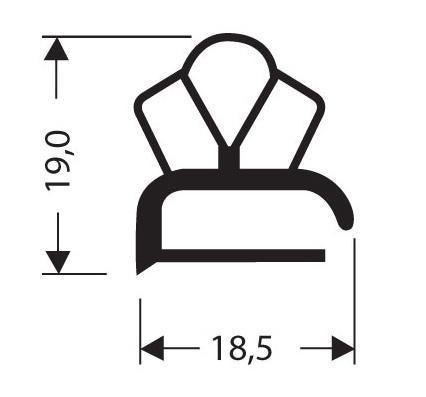 Joint pvc plat sans aimant pour meubles frigos jpf-004_0