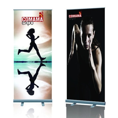 Enrouleur économique 100x200 cm - Rollup02 en aluminium - Impression HD sur bâche M1_0