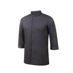 METRO Professional Veste de cuisine, polyester / coton, avec manches longues, aspect jeans, pour hommes, taille XXXL, noir - XXXL noir polyester 43372_0