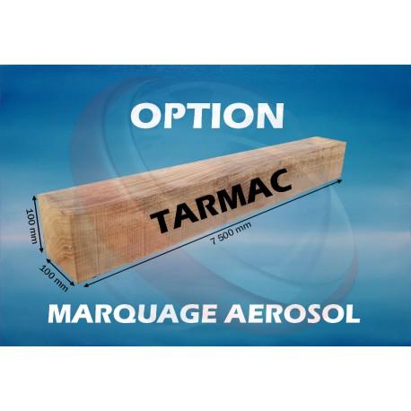 Option marquage aérosol sur cale en bois brute ou peinte - 75 cm - avec personnalisation couleur_0