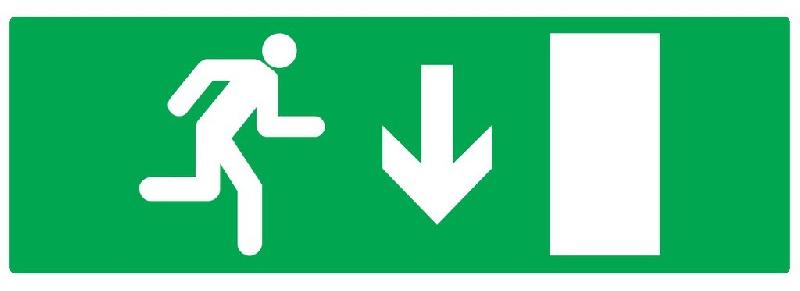 Panneaux rigides 330x75 mm secours évacuation - PNGPSC-TL08/EVBD_0