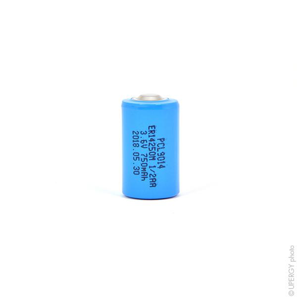 Pile lithium ER14250M 1/2AA 3.6V 750mAh - haute densité d'énergie et stabilité de tension_0