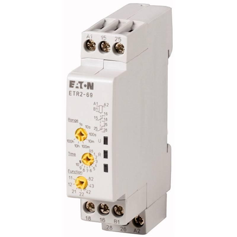 Relais temporisé ETR2-69 - 1W - 0,05s à 100h - multifonctions - 24-240VAC / 24-48VDC_0