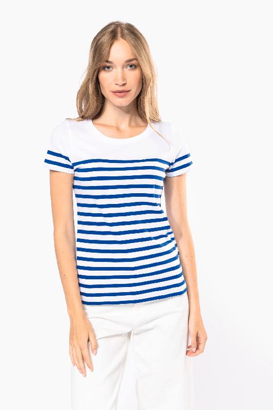 T-shirt marin col rond Bio femme - Réf: K3034 - Kariban - 100% coton biologique_0