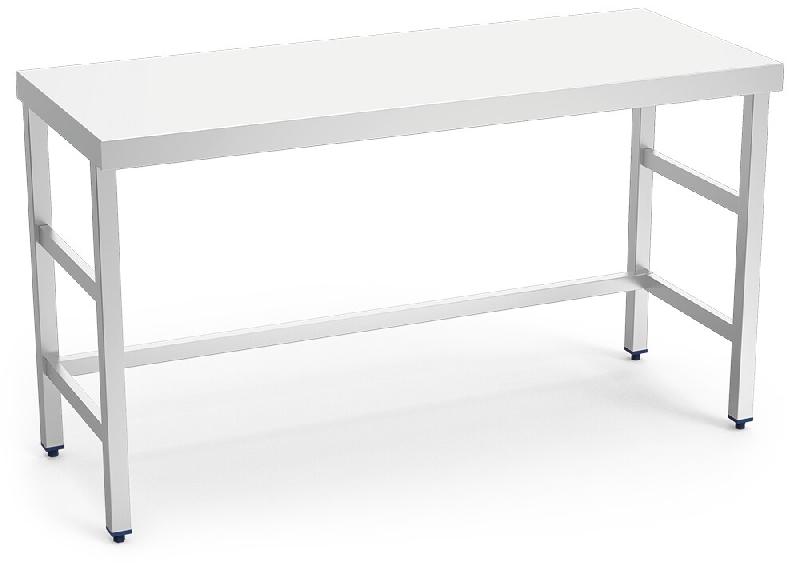 Table centrale en acier inoxydable Table centrale sans étagère 1000x500x850 mm. Horemaq - 070402_0