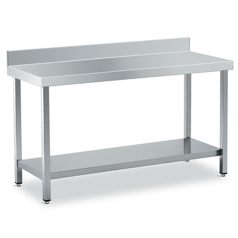 Tables Inox de Travail DISTFORM Premium avec Dosseret et Etagère - Profondeur 800 mm - 1100_0