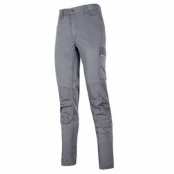U-Power - Pantalon de travail gris clair Stretch et Slim MEEK Gris Foncé Taille M - M gris 8033546418826_0