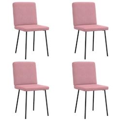 VidaXL Chaises à Manger Lot De 4 Rose Velours - rose 8721158567352_0