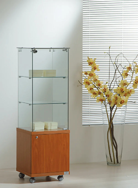 Vitrine desserte meuble rangement 4/14mva - cerisier_0