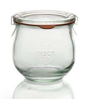 6 bocaux en verre weck® corolle® 370 ml, diamètre 80 mm avec couvercles et joints (clips non inclus)_0