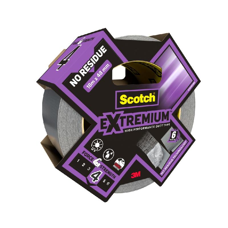 Adhésif de réparation SCOTCH - sans résidus - Extremium - 18 m x 48 mm - Gris - Intérieur / extérieur_0