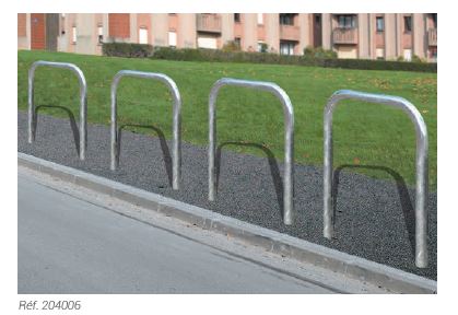 Arceau urbain simple de ville - tube diamètre 60mm - 3 longueurs - scellement direct ou sur platines_0