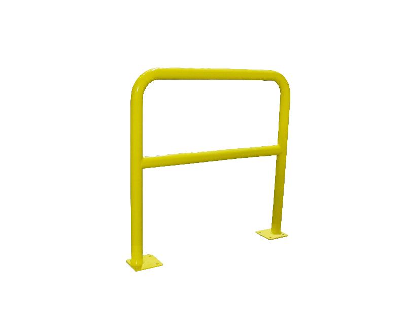 Barrière de sécurité acier jaune 1000 x 1000 - 190480_0