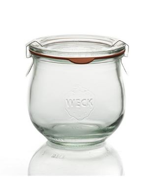 Bocaux en verre WECK - corolle 370 ml Ø 80 mm avec couvercle et joints - WN000025_0