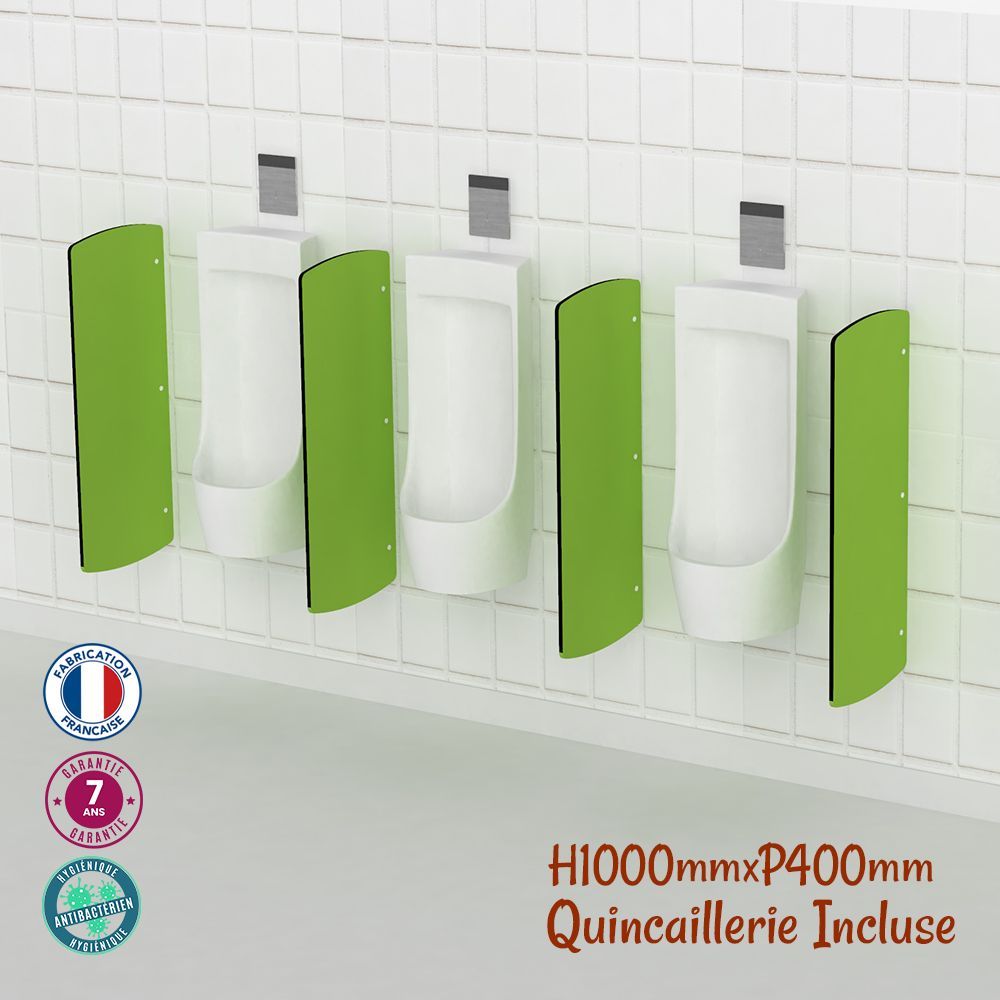 Cloison urinoir adulte suspendue - Hauteur 1000 mm - Séparateur d'urinoir en stratifié compact_0