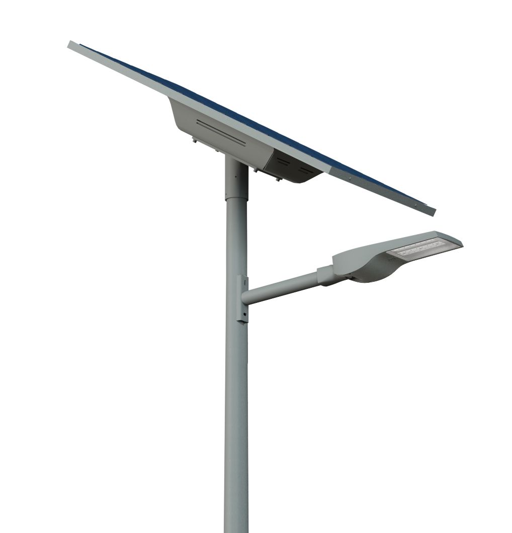Combi Top 4 - Matériels d'éclairage public Novea Energies - Hauteur de feu standard 5 à 8 m, panneau solaire 275 Wc et batterie Endurance+_0