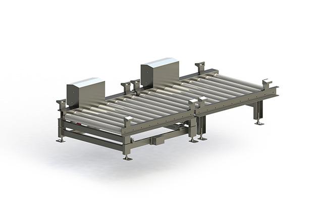 Convoyeur de pesage en inox - Transport et accumulation pour charges à fond plat_0