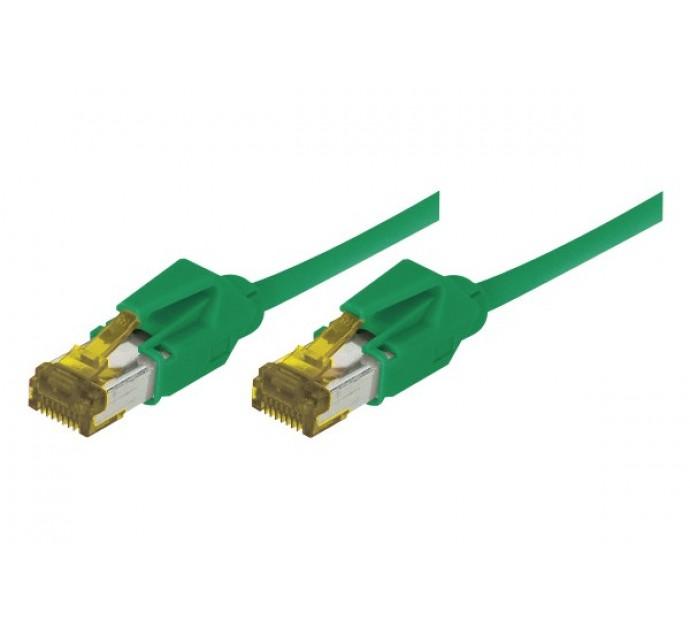 Cordon RJ45 sur câble catégorie 7 S/FTP LS0H snagless vert - 0,5 m - Hautes performances jusqu'à 10 Gbps_0
