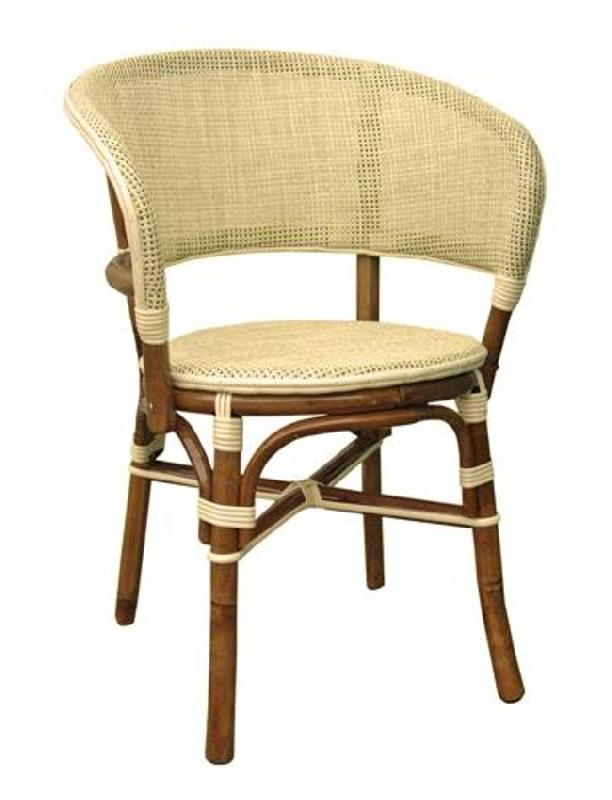 Fauteuil Yonna - Rotin noyer ou naturel - Assise tressée et dos Batyline_0