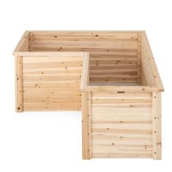 Helloshop26 - Carré potager jardinière en bois de sapin 120 x 120 x 63 cm bac à fleurs avec base ouverte en l pour légumes fruits et 20_0008053 -_0