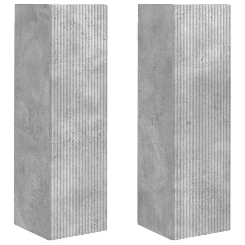 Helloshop26 - Meuble TV mural moderne minimaliste finition béton 30 x 31 x 100 cm en bois d'ingénierie gris 02_0054992 - gris Bois massif 3000238756_0