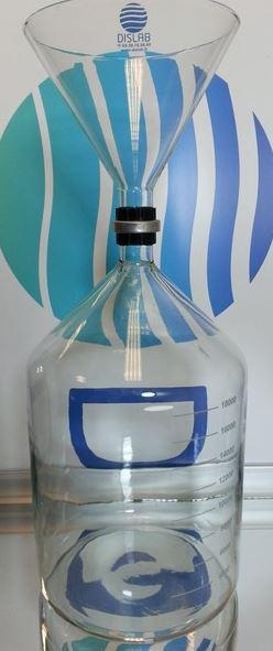 Jauge Owen 20 litres - verre clair - complète avec flacon, entonnoir et accessoires - ASOWEN_0