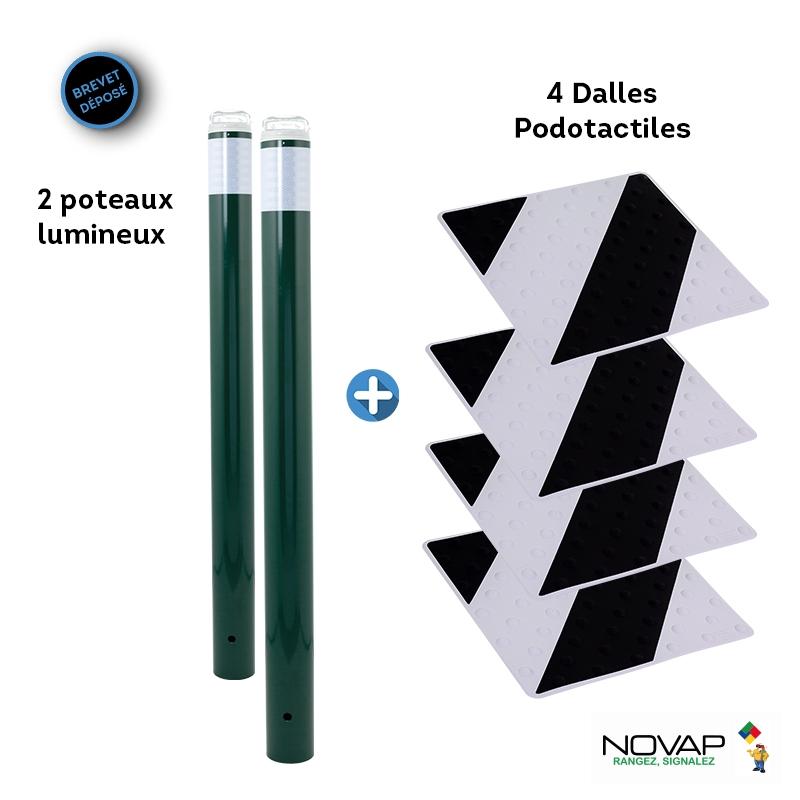 Kit piéton - tube vert - dalles noir/gris - 6200109_0