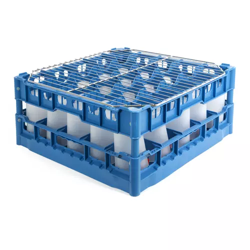 Panier pour verres en plastique 500 x 500 mm - 36 verres Ø70 x 120 mm (lave-vaisselle avec C)-5300228_0