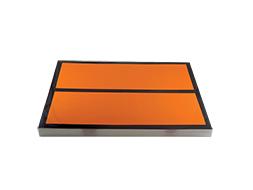 Panneau orange 30×40 cm - sans numéro avec barre - vinyle - Référence 46604_0