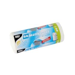 Papstar Sacs poubelle, 60 L, 81 cm x 63 cm, BLANC, 50 pièces - 12061_0