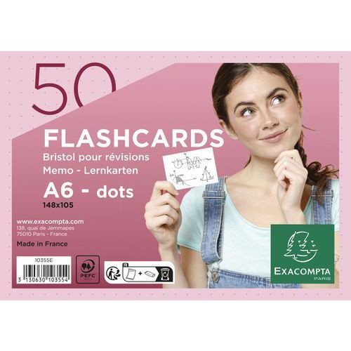 Oxford Lot de 5 Paquets de 32 Fiches Bristol flashcards 2.0 Non